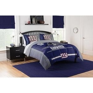 New York Giants NFL Northwest Safety Full/Queen Comforter Set Shams Blue
